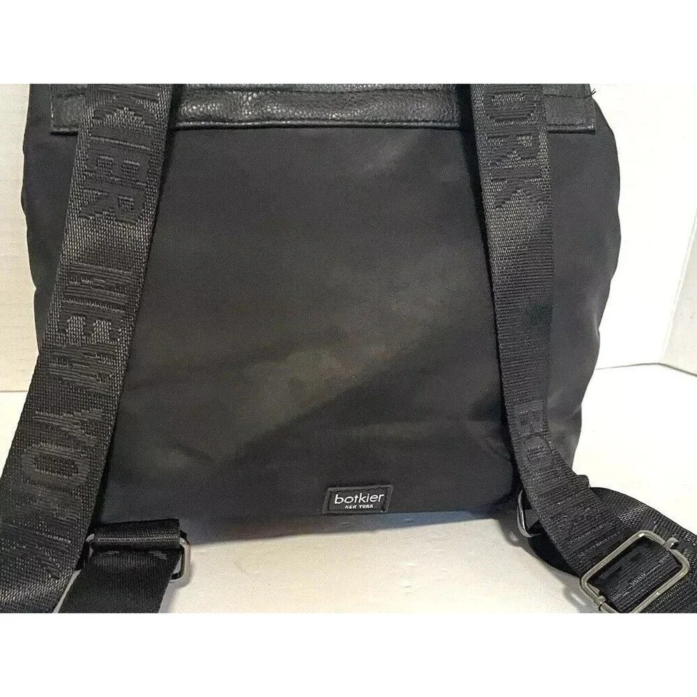 Botkier New York Trigger Nylon Small Black Backpack Top Handle Bag